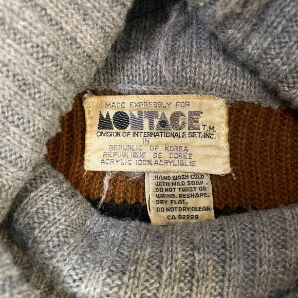 Vintage Montage cowl neck striped sweater - Picture 3 of 8